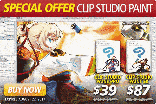 SPECIAL OFFER - CLIP STUDIO PAINT ON SALE NOW! GRAB YOUR COPY TODAY!